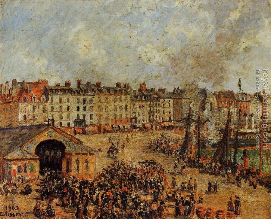Camille Pissarro : The Fishmarket, Dieppe Camille Pissarro : The Fishmarket, Dieppe